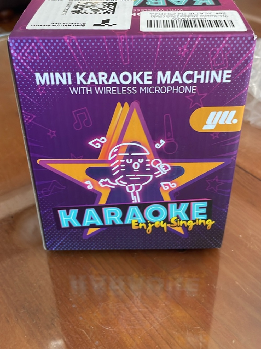 Mini Karaoke Machine - Purple Star Design